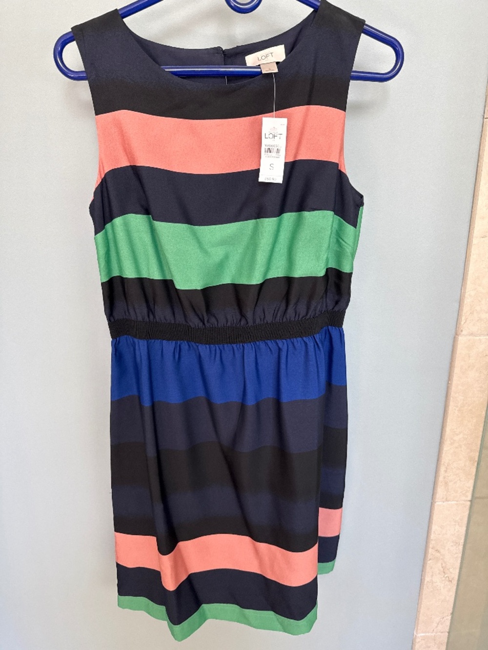 NWT LOFT striped shift dress S